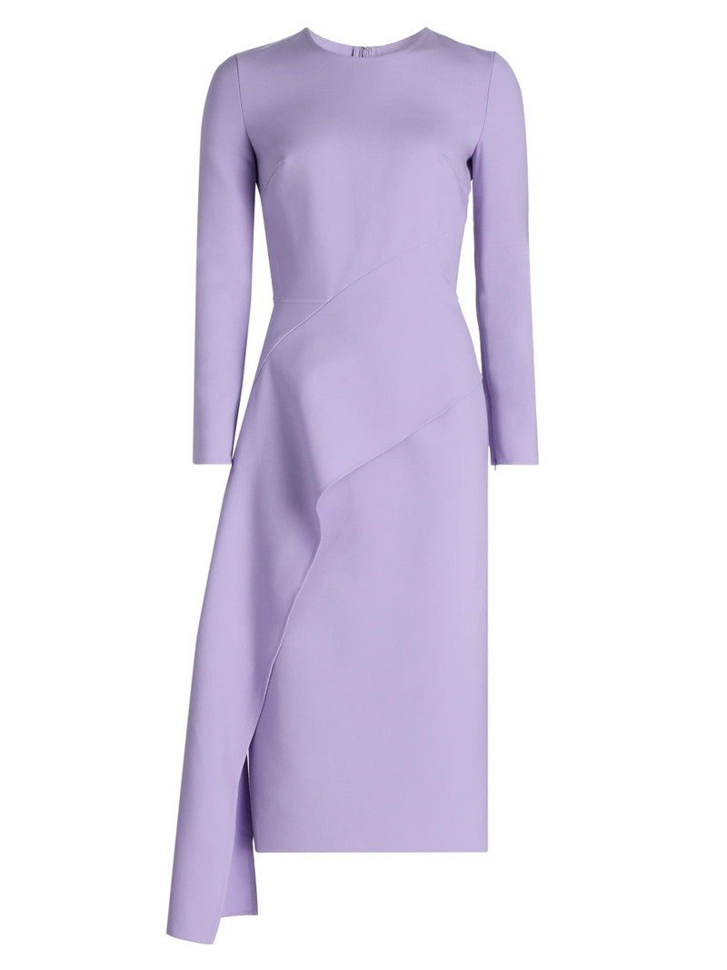 Women's Asymmetric Draped Wool-Blend Cocktail Dress - Pansy 1