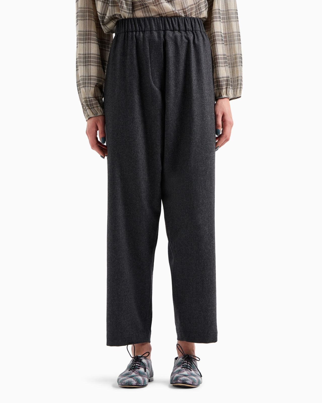 Soft wool and cashmere flannel trousers - 2