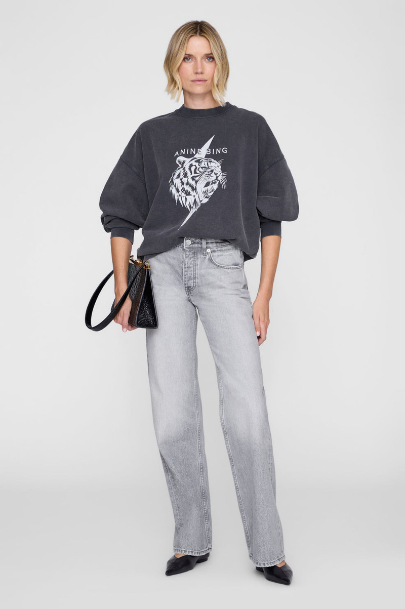 ANINE BING Miles Sweatshirt Tiger - Vintage Black outlook