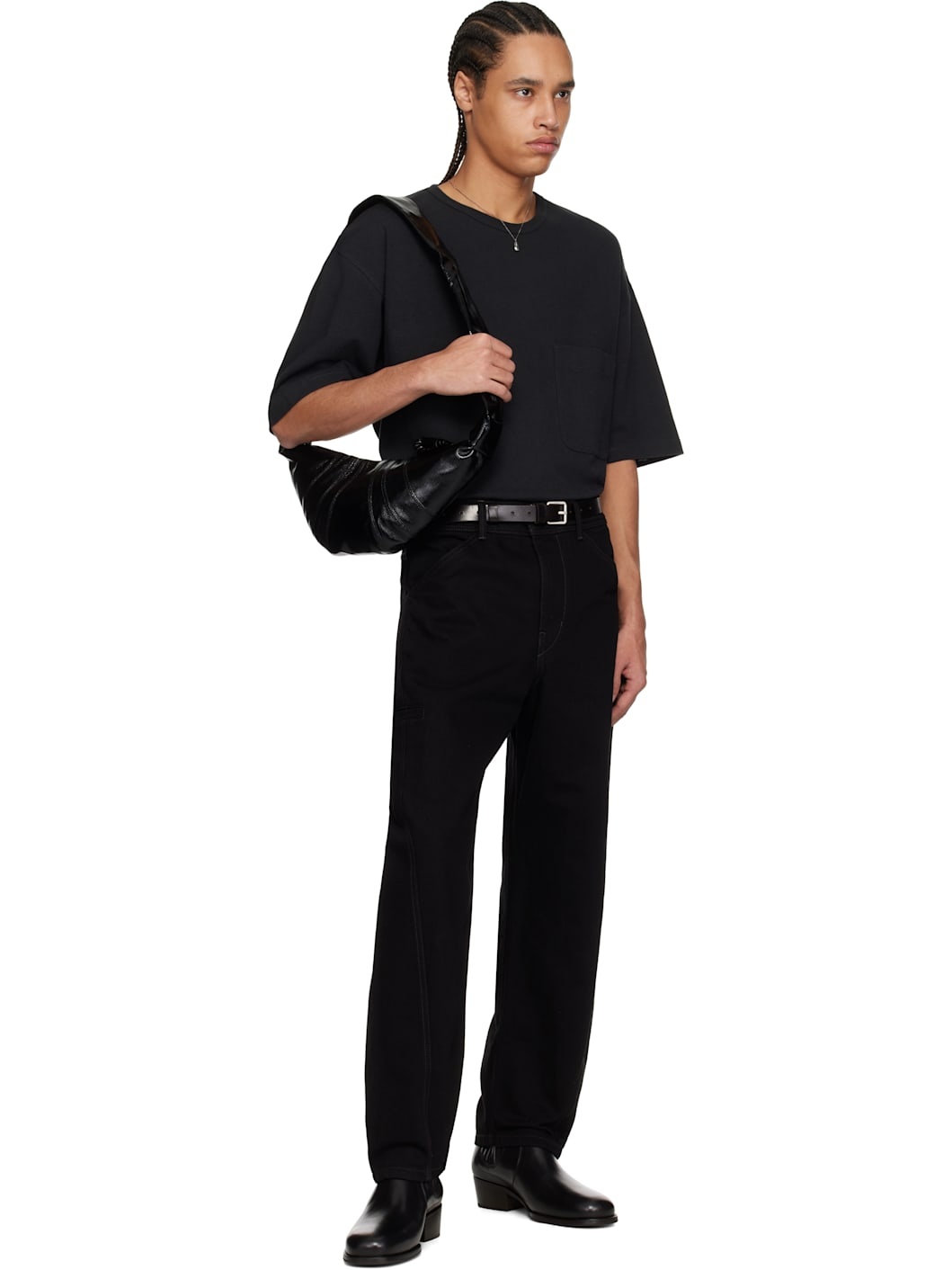 Black Small Croissant Bag - 4
