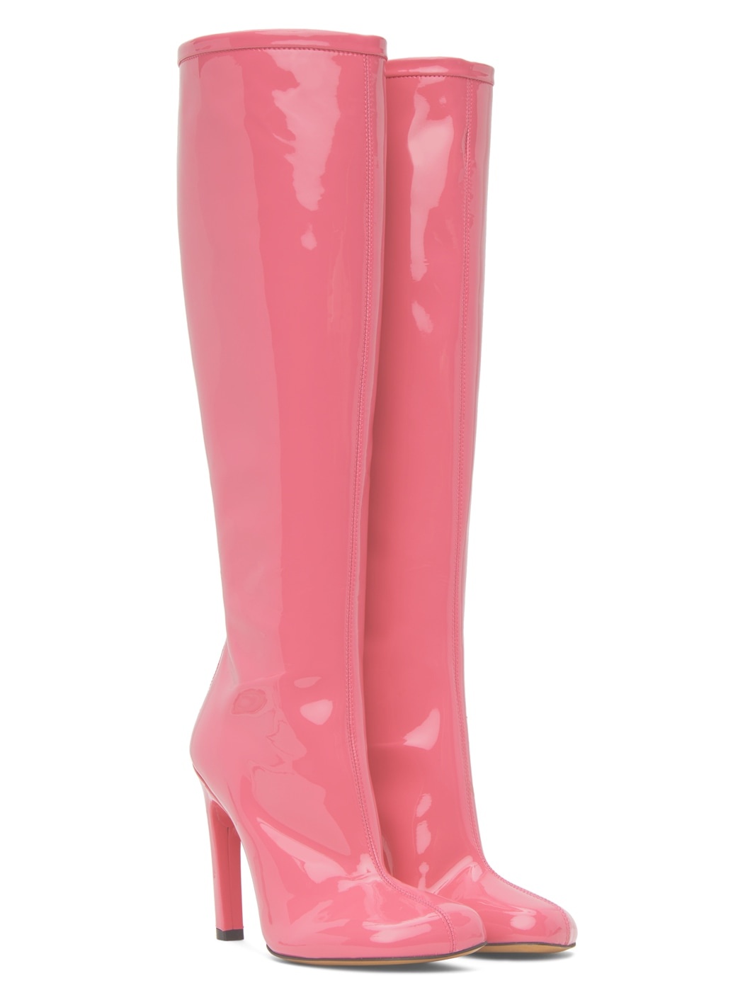 Pink Structured Tall Boots - 4