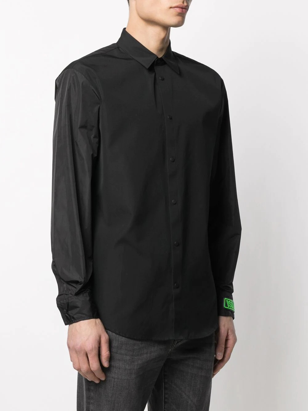 logo-patch long-sleeve shirt - 3