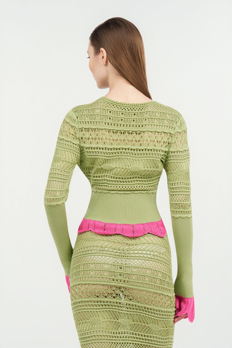 Knit cardigan with contrast details 4