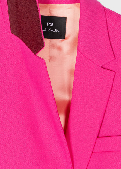 Paul Smith Bright Pink Wool Hopsack Blazer outlook