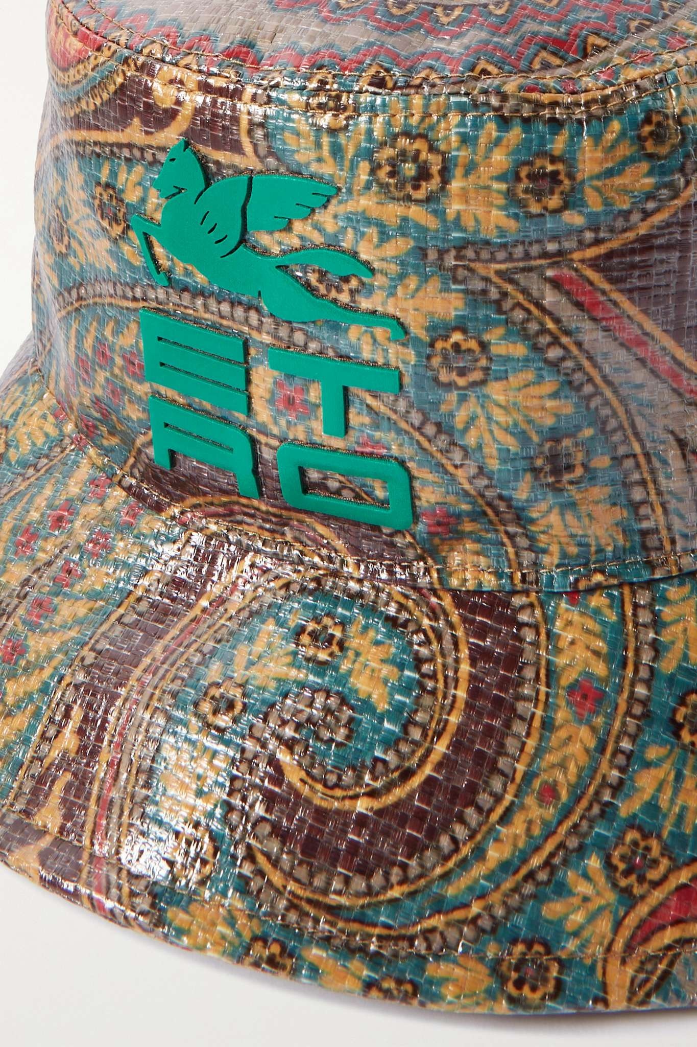 Appliquéd paisley-print shell bucket hat - 4