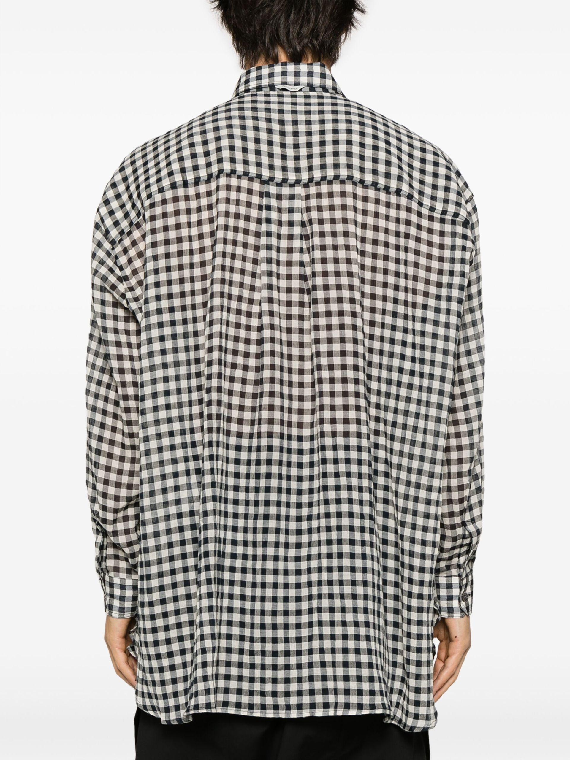 Black And White Darling Checked Cotton Shirt - 4