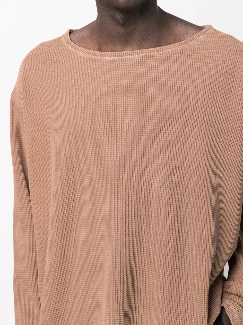 textured round-neck jumper - 5