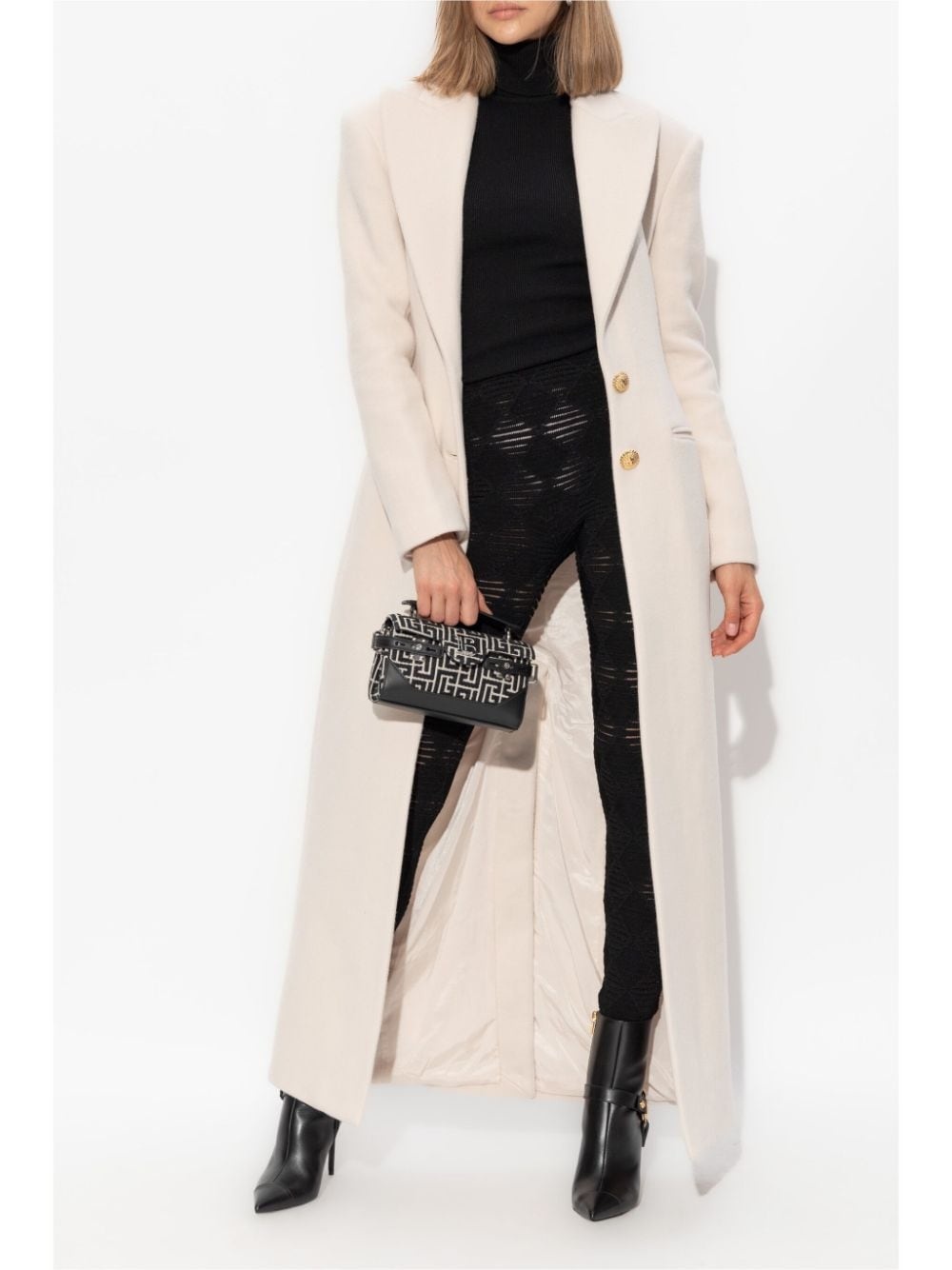 single-breasted maxi coat - 2