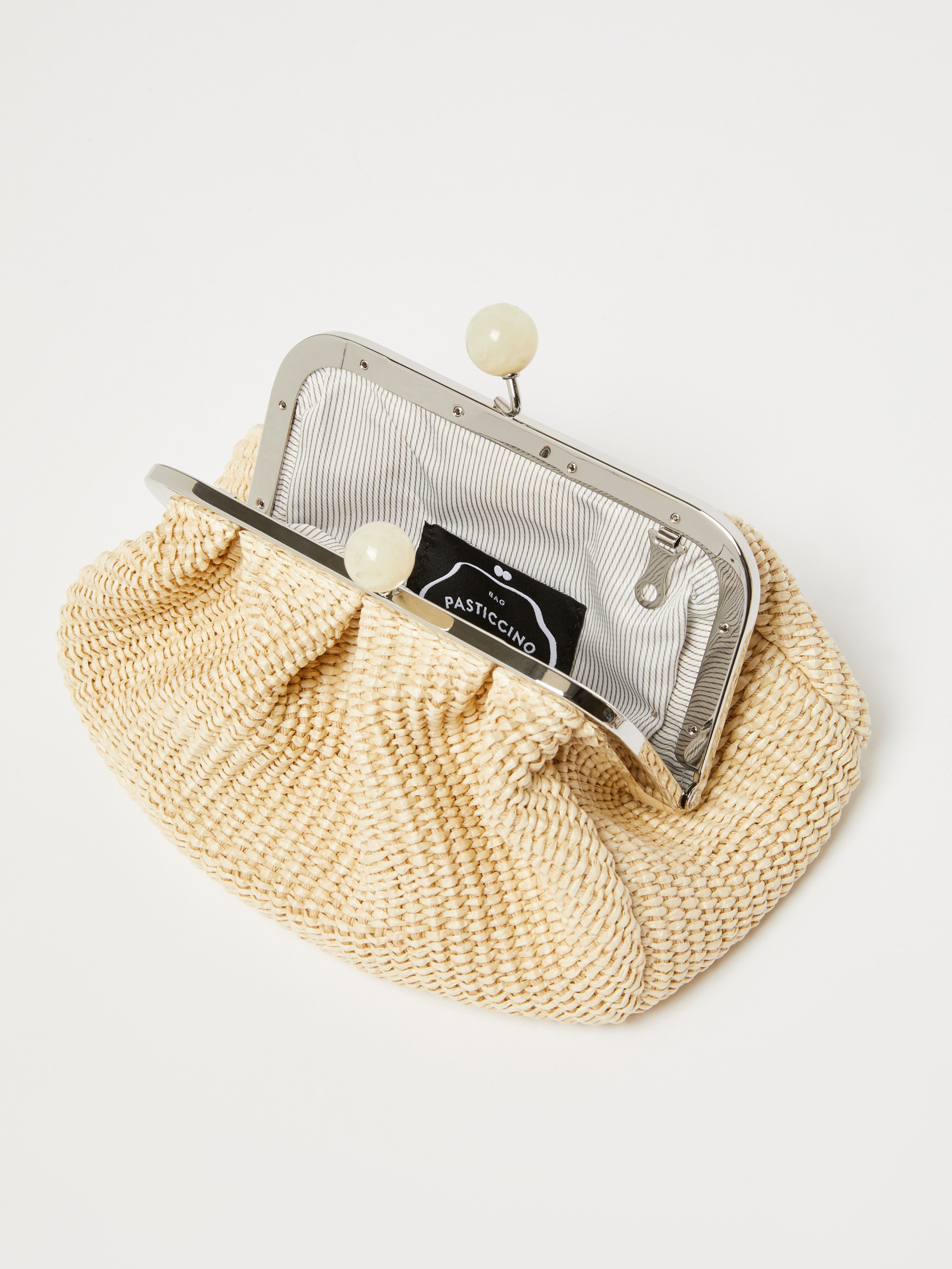 PALMAS Small raffia-effect Pasticcino Bag - 6
