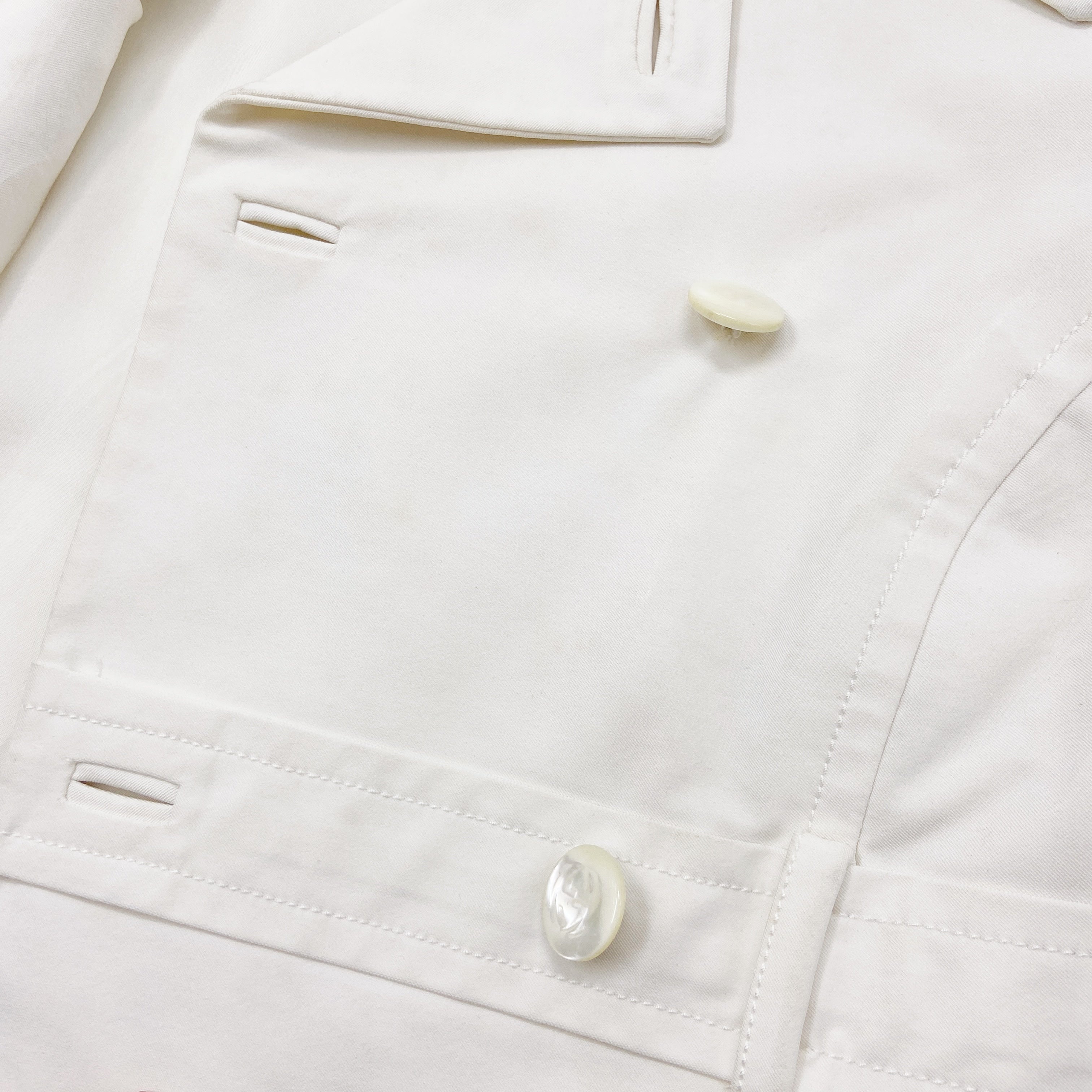 Gucci Spring 1996 Tom Ford Double-Breasted White Short Coat 38 - 11
