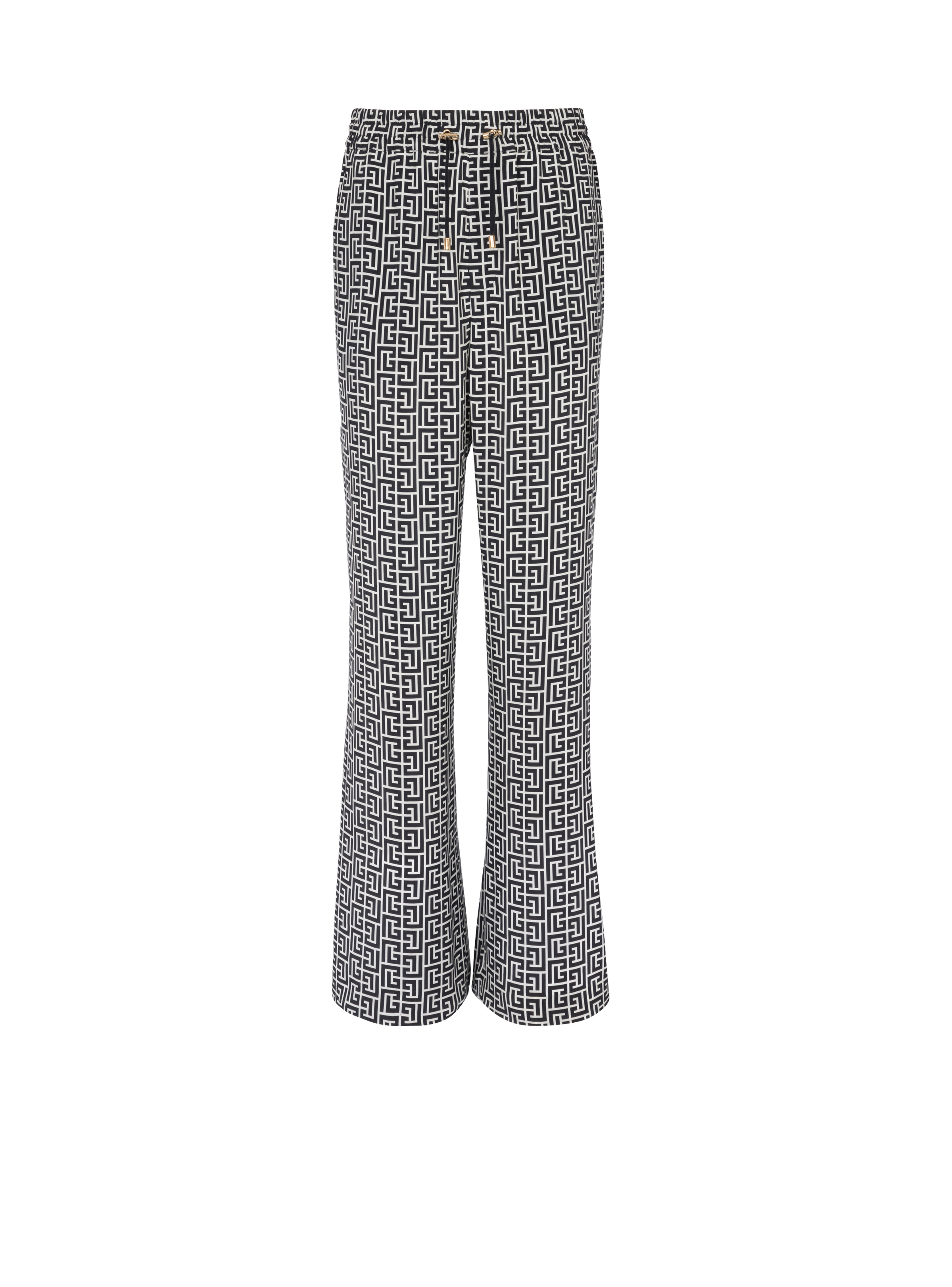 Monogrammed flowing trousers - 1