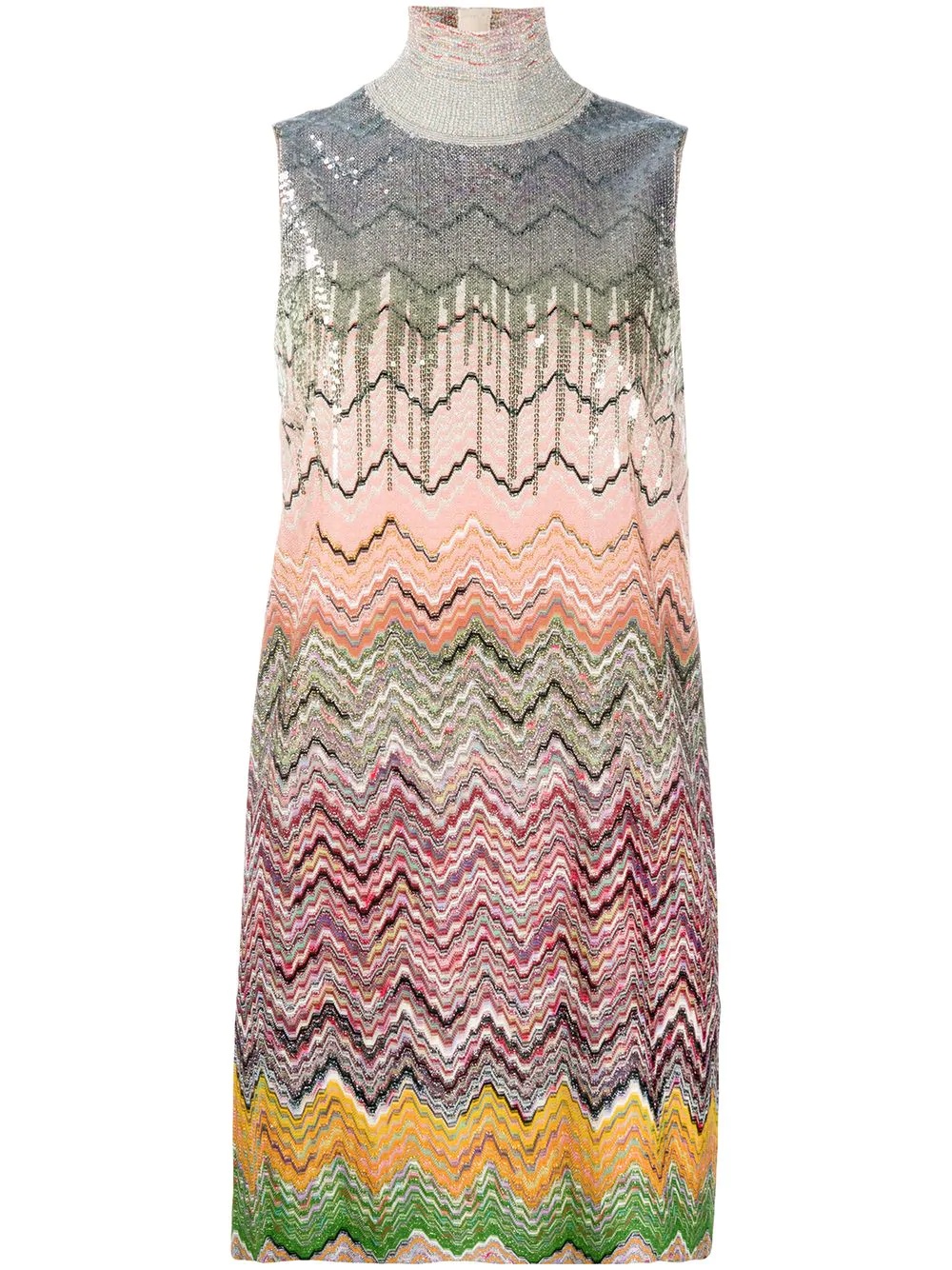 sequined zigzag cocktail dress - 1