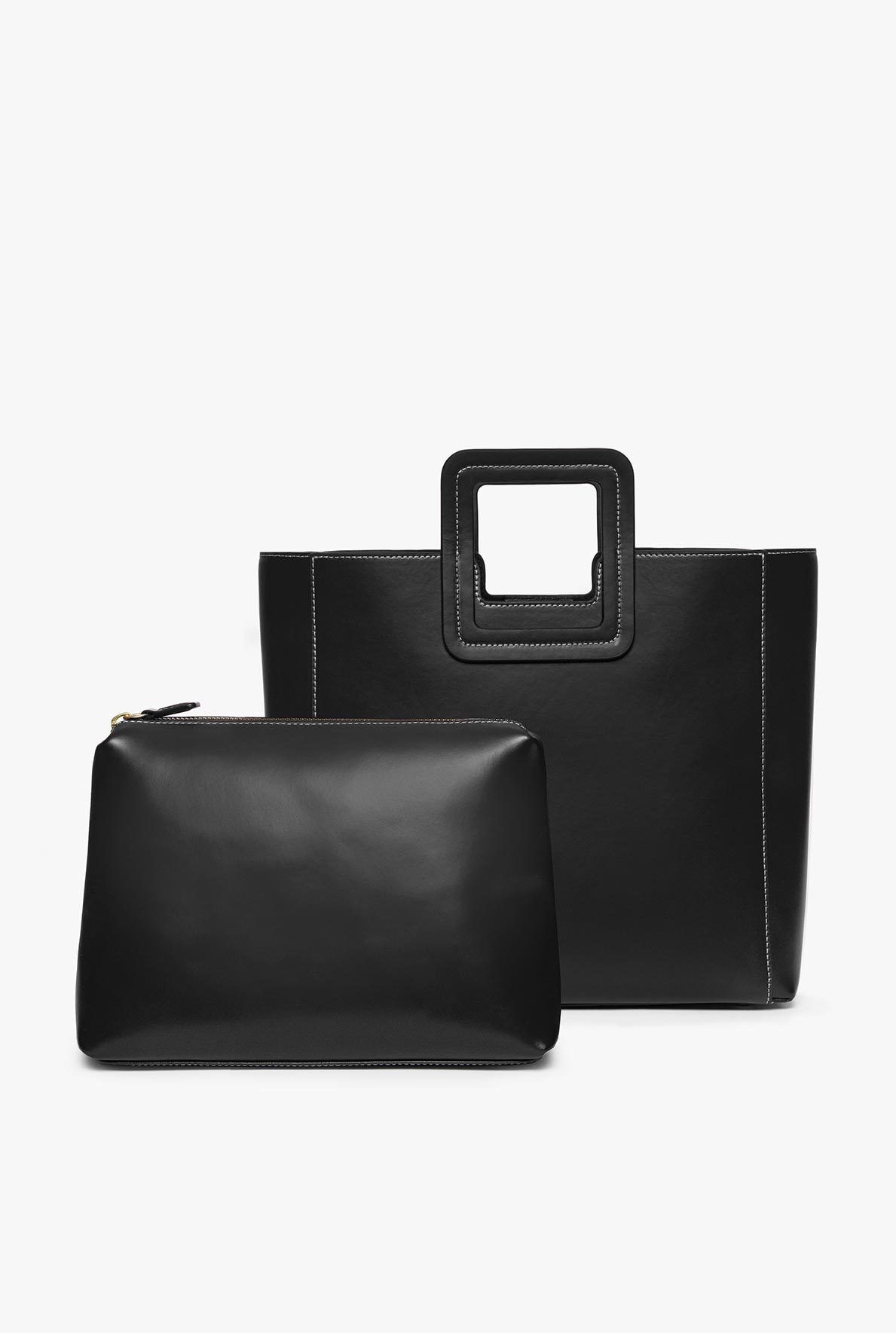 STAUD SHIRLEY LEATHER BAG | BLACK - 2