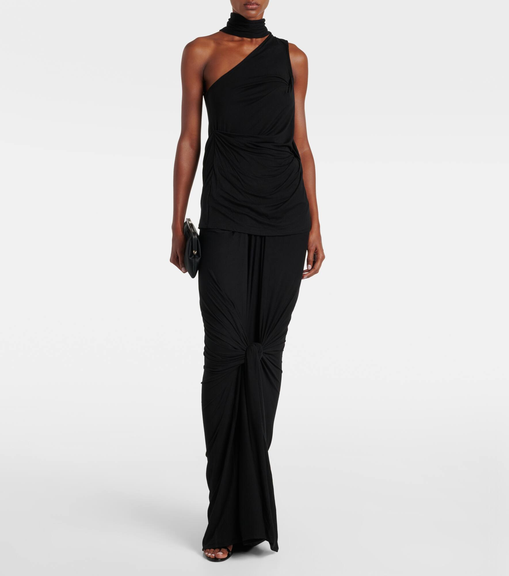 Draped jersey maxi skirt - 2
