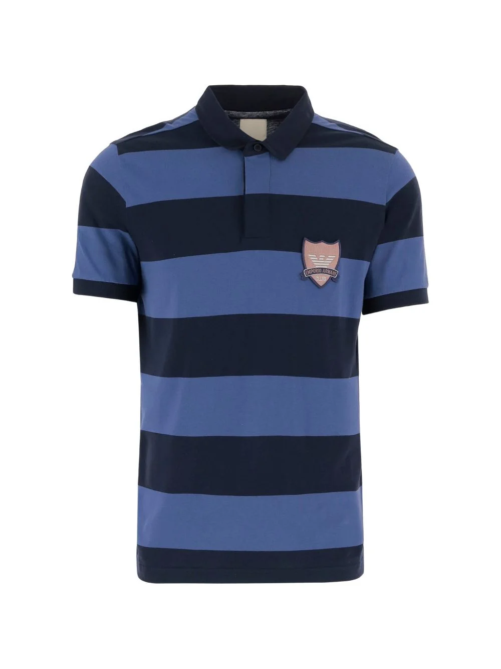 striped logo polo shirt - 1