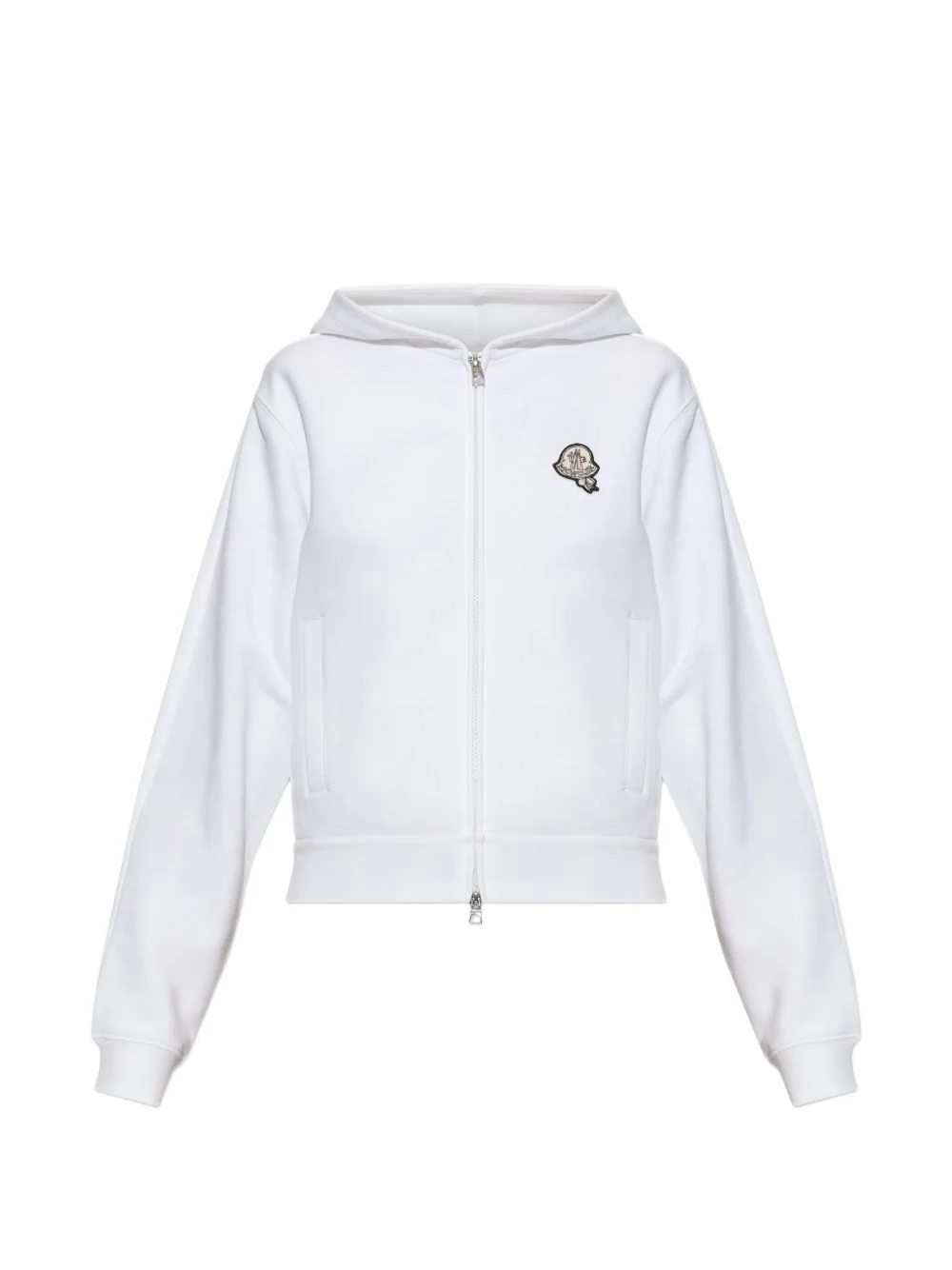 logo-patch zip-up hoodie - 1