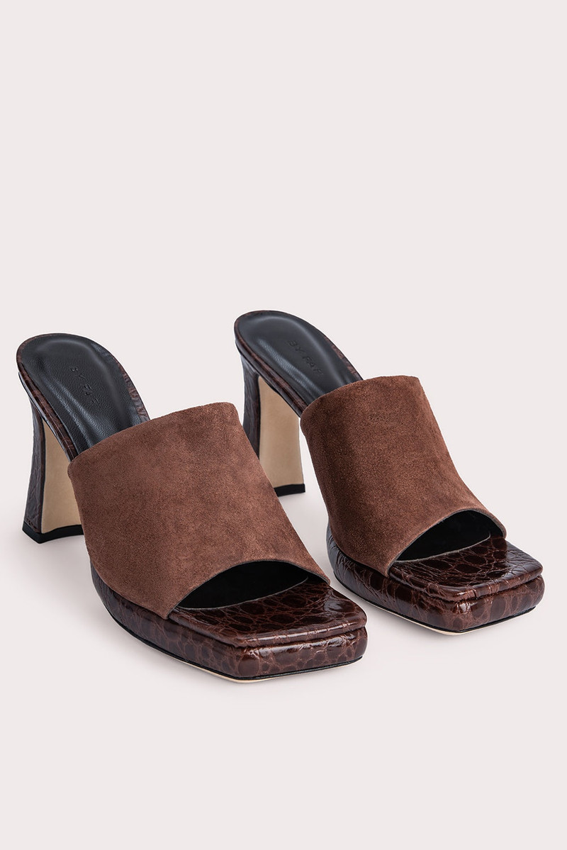 BY FAR Beliz Sequoia Croco and Suede Leather outlook