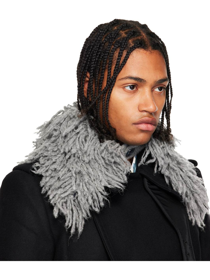 Dries Van Noten Gray Shag-Knit Collar outlook