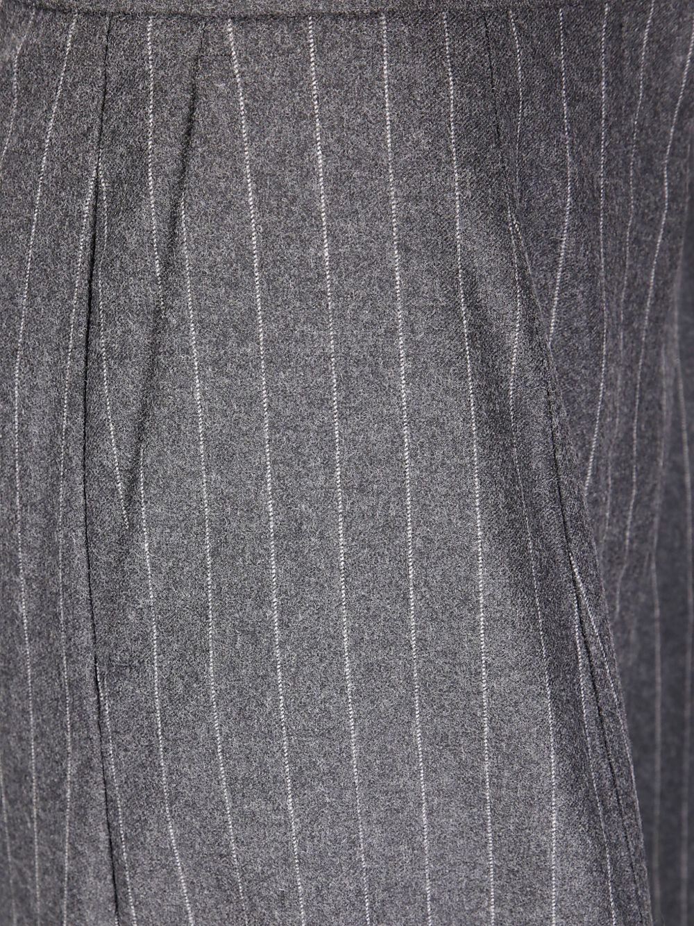 pinstripe pleated trousers - 3