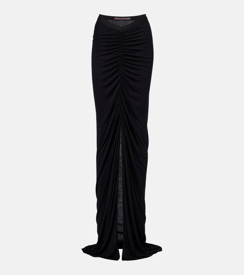 Poppy LS ruched jersey maxi skirt 1