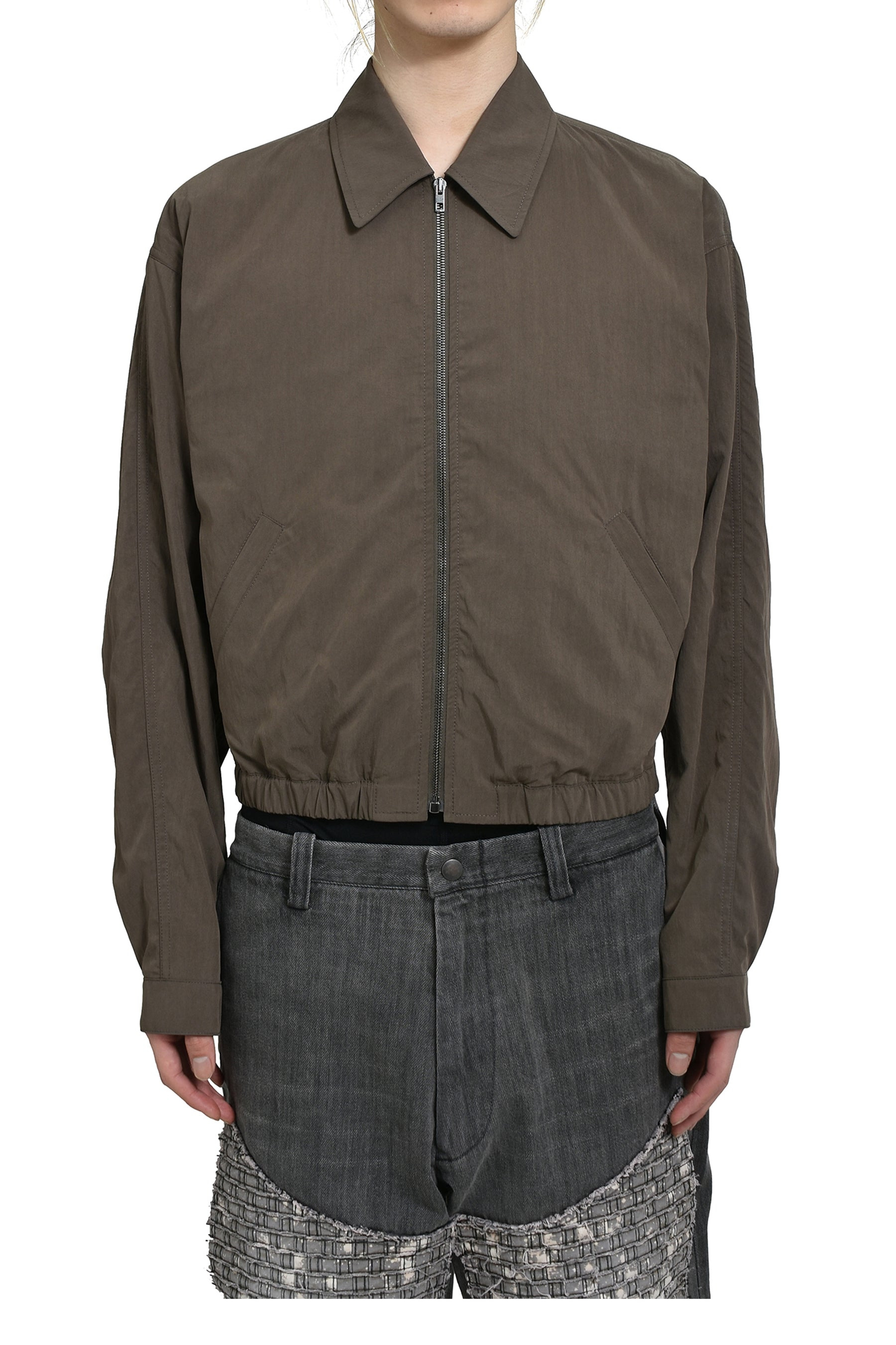 ZIPPED BLOUSON / CREAMY WHT - 1