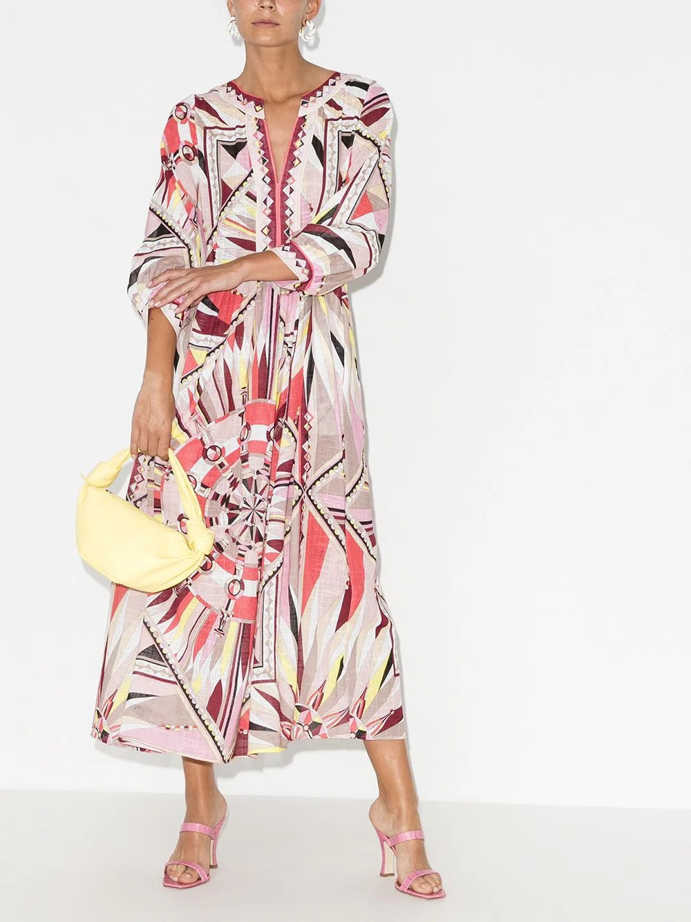 kaleidoscope-print midi dress - 2