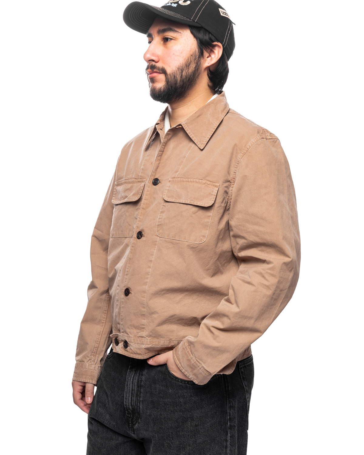 Coach Jacket Dark Sand Rich Poplin - 4