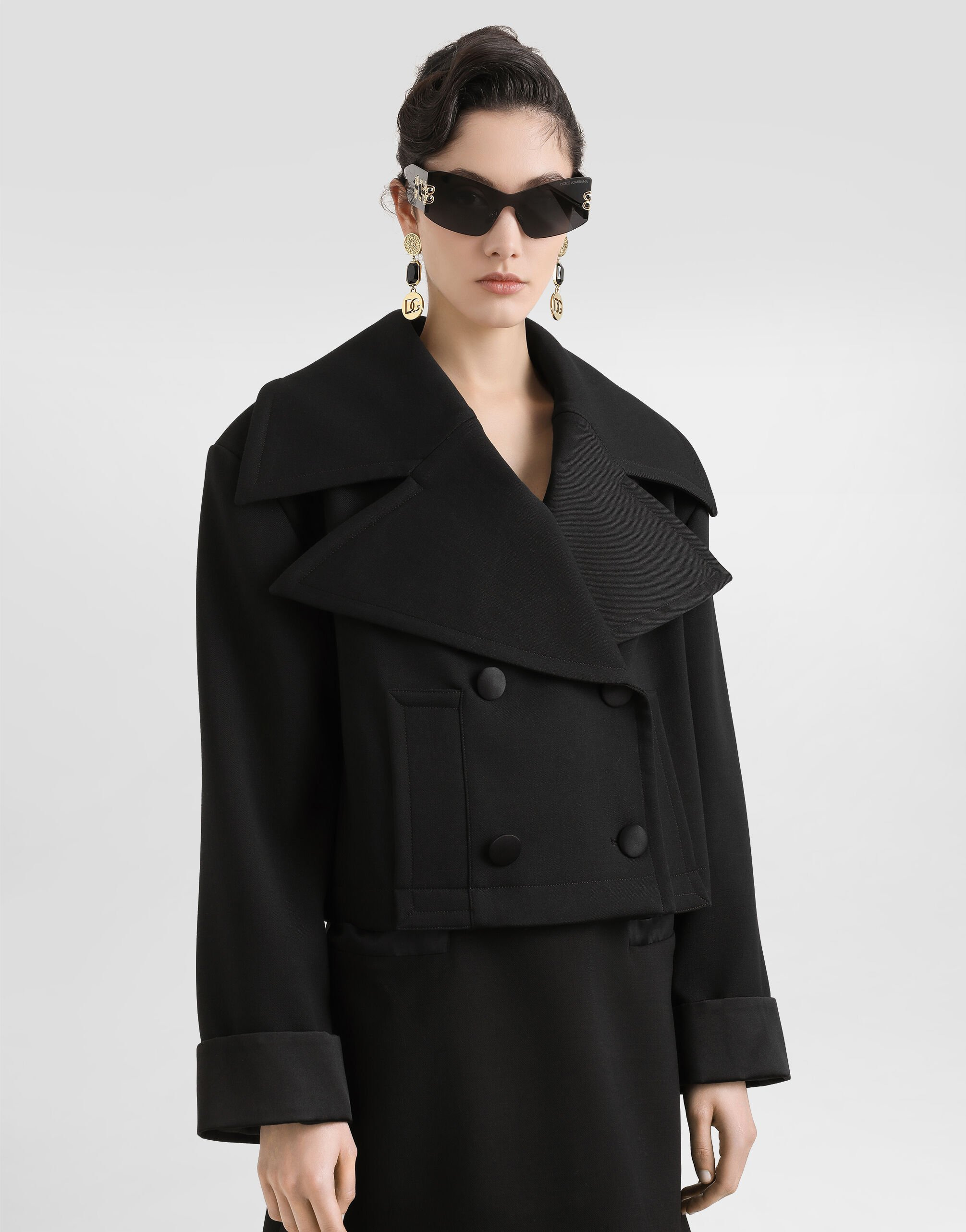 Double-breasted wool jacket - 4