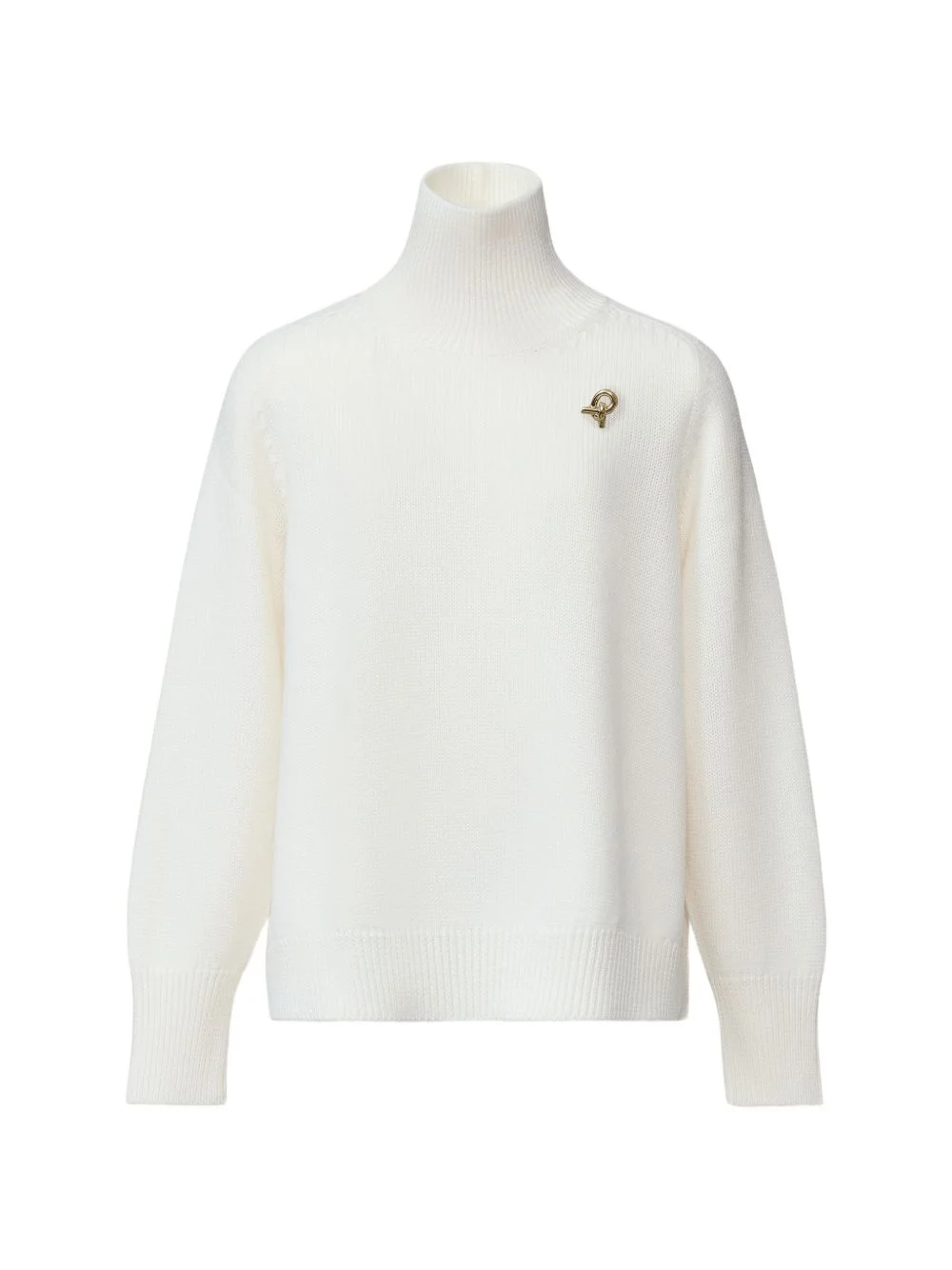 logo-plaque roll-neck sweater - 1