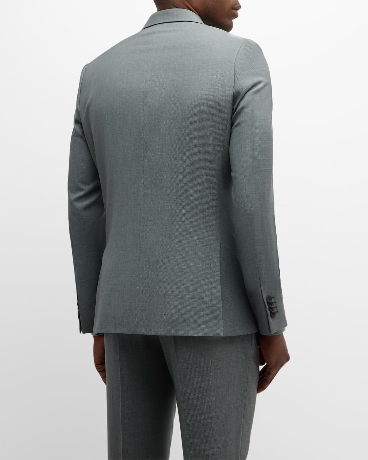 Men's Textured Stretch Cotton Suit - 4