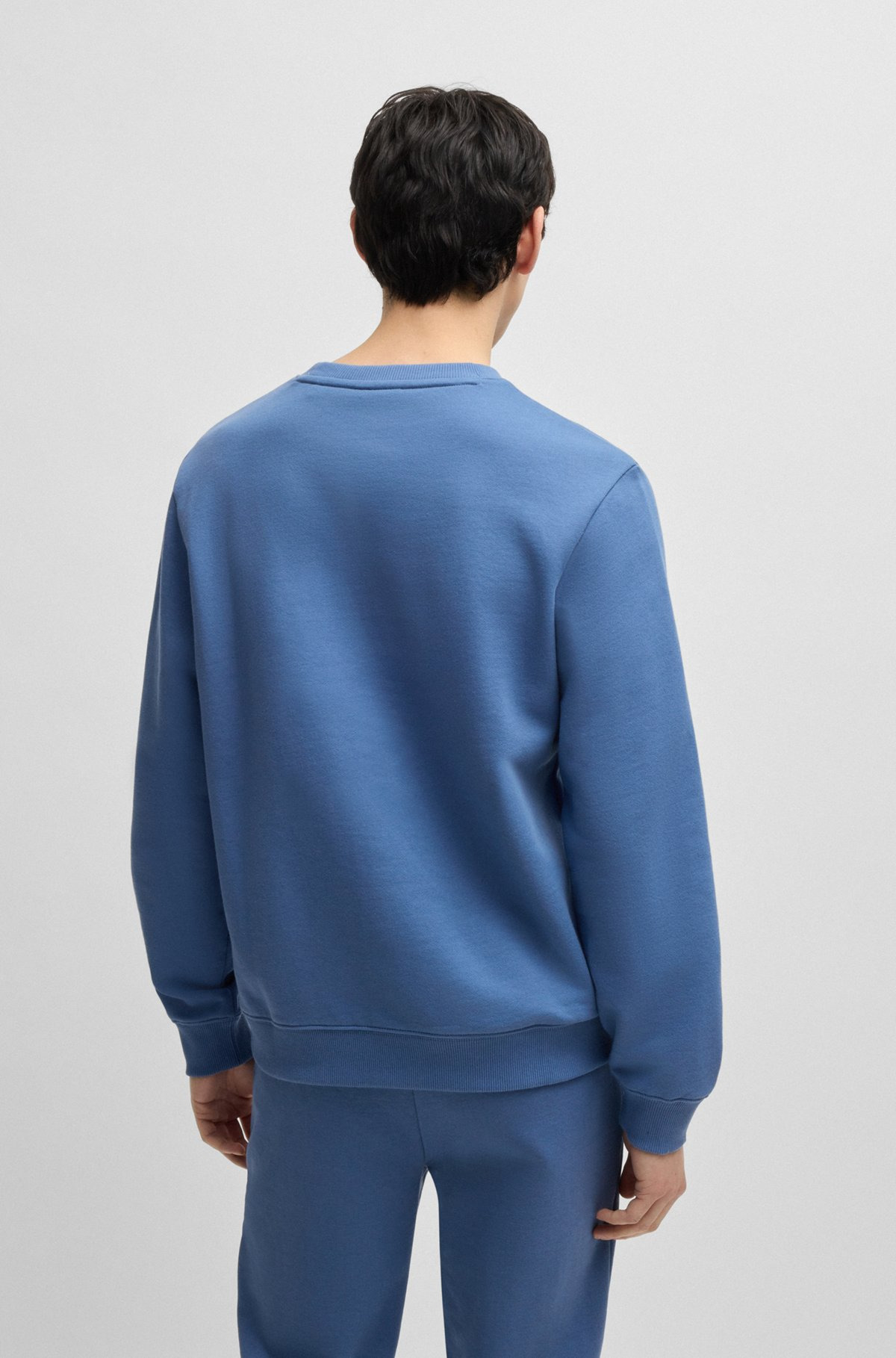 COTTON-TERRY REGULAR-FIT SWEATSHIRT WITH LOGO LABEL - 5