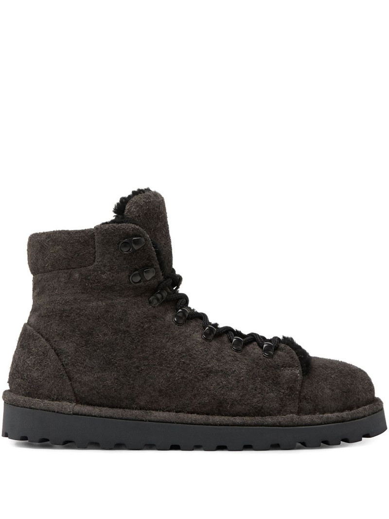 Pallottola lace-up shearling boots 1