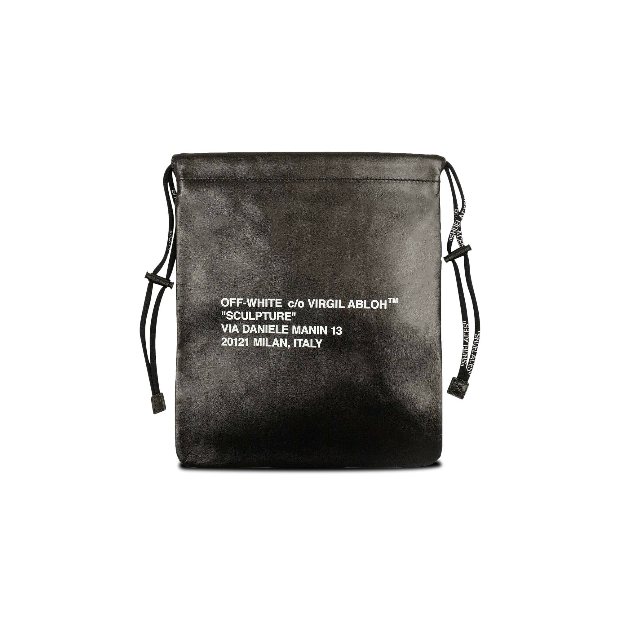 Off-White Leather Drawstring Bag 'Black' - 2