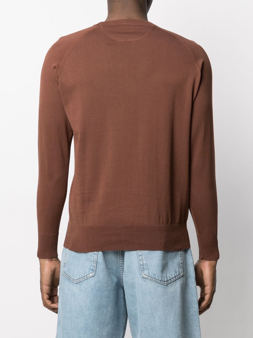 fine-knit cotton jumper - 4