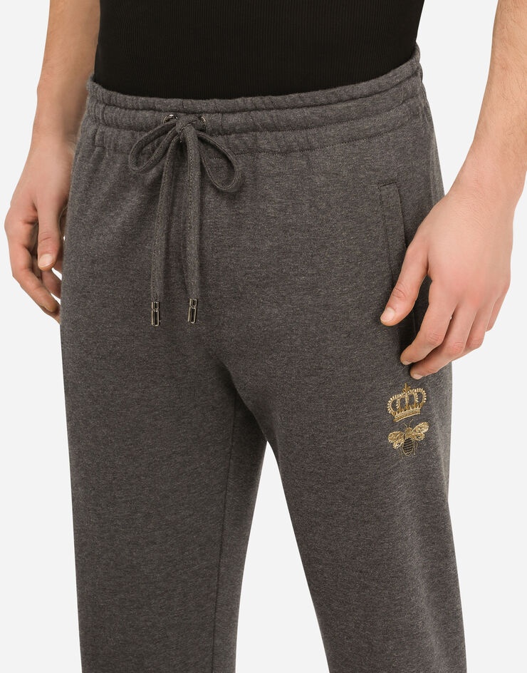 Jersey jogging pants with embroidery - 5