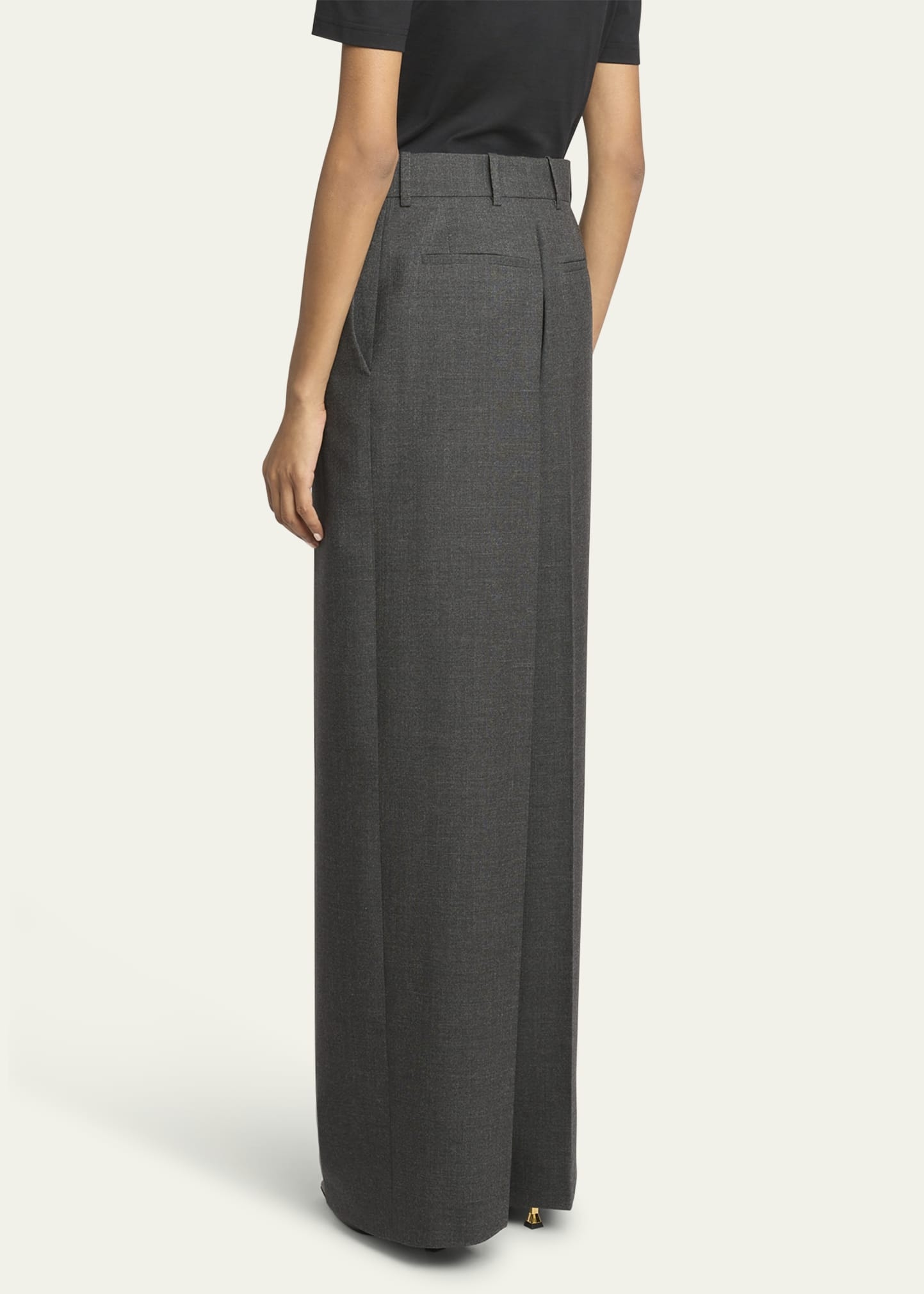 Tailored Straight-Leg Wool Trousers - 3