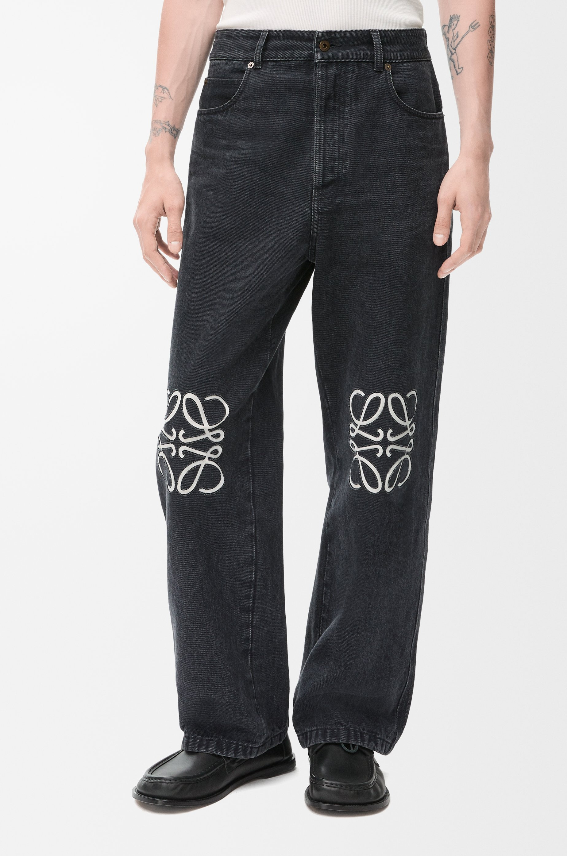 Anagram baggy jeans in denim - 3