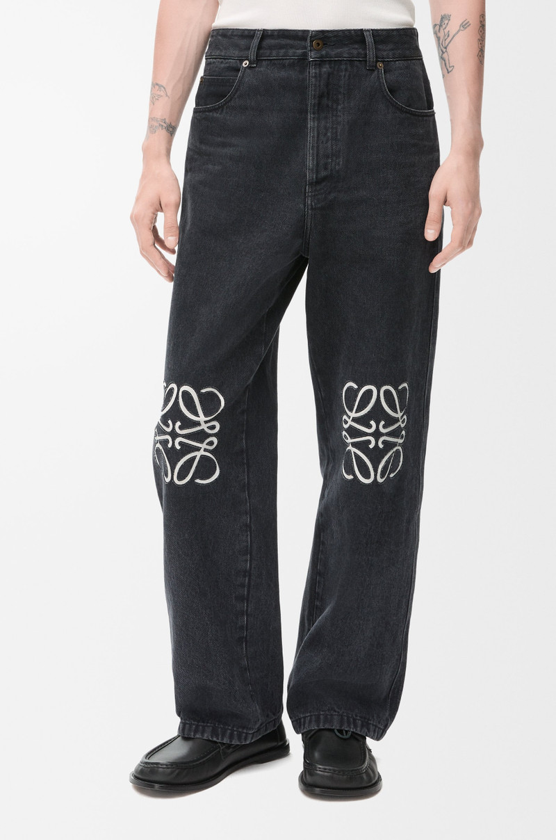 Anagram baggy jeans in denim 3