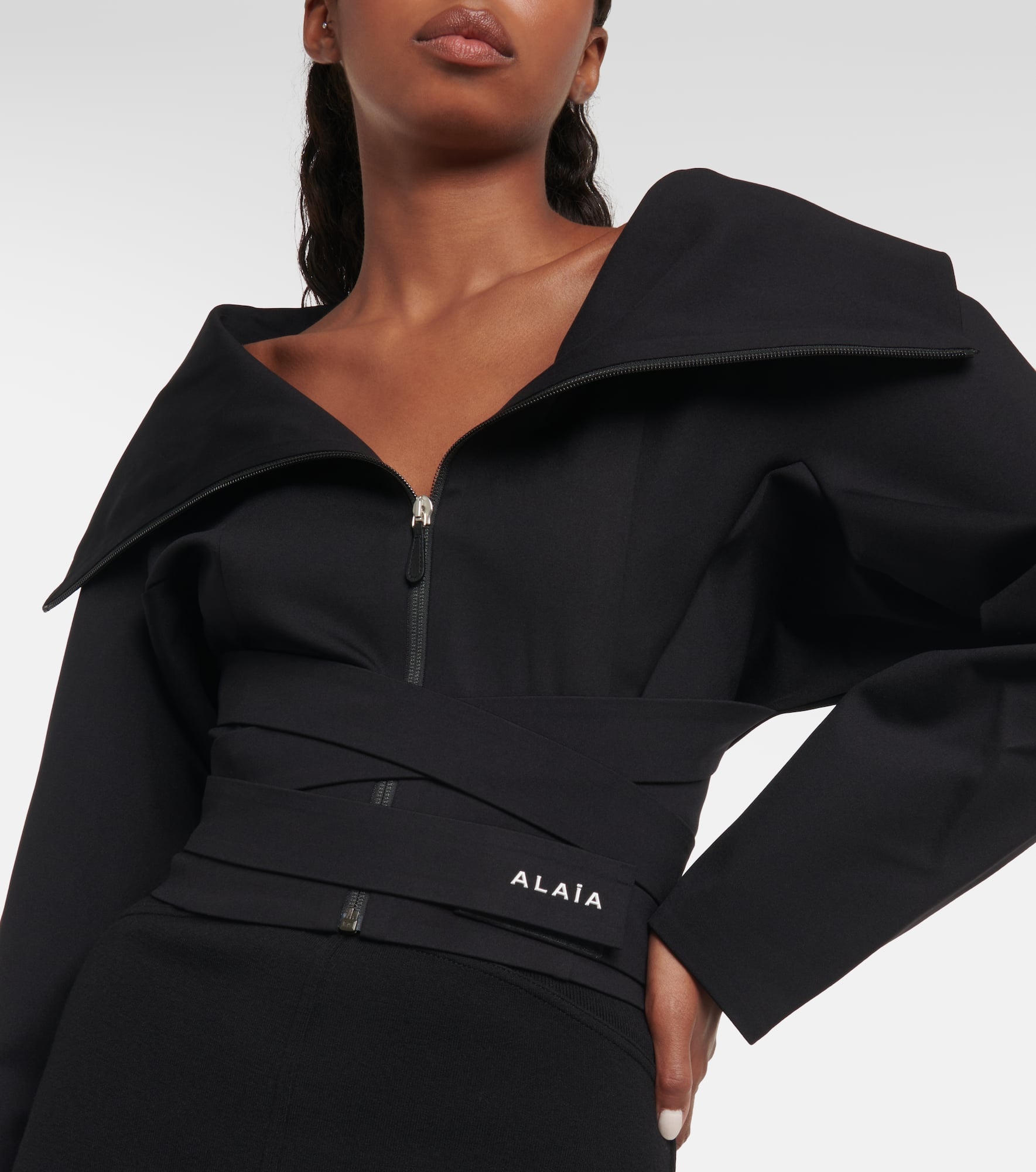 Cropped jersey jacket - 5