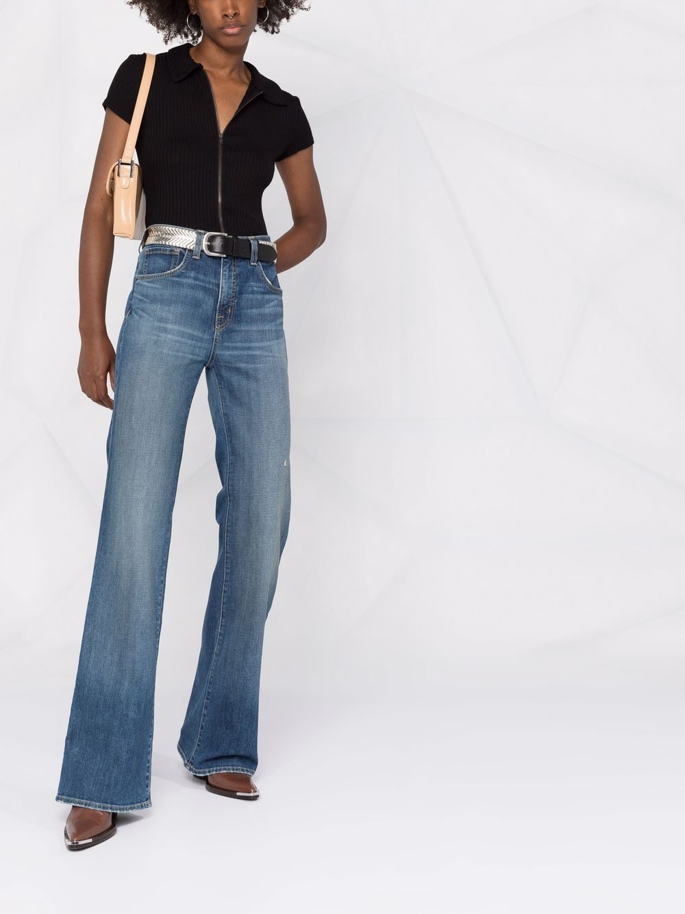 flared denim jeans - 2