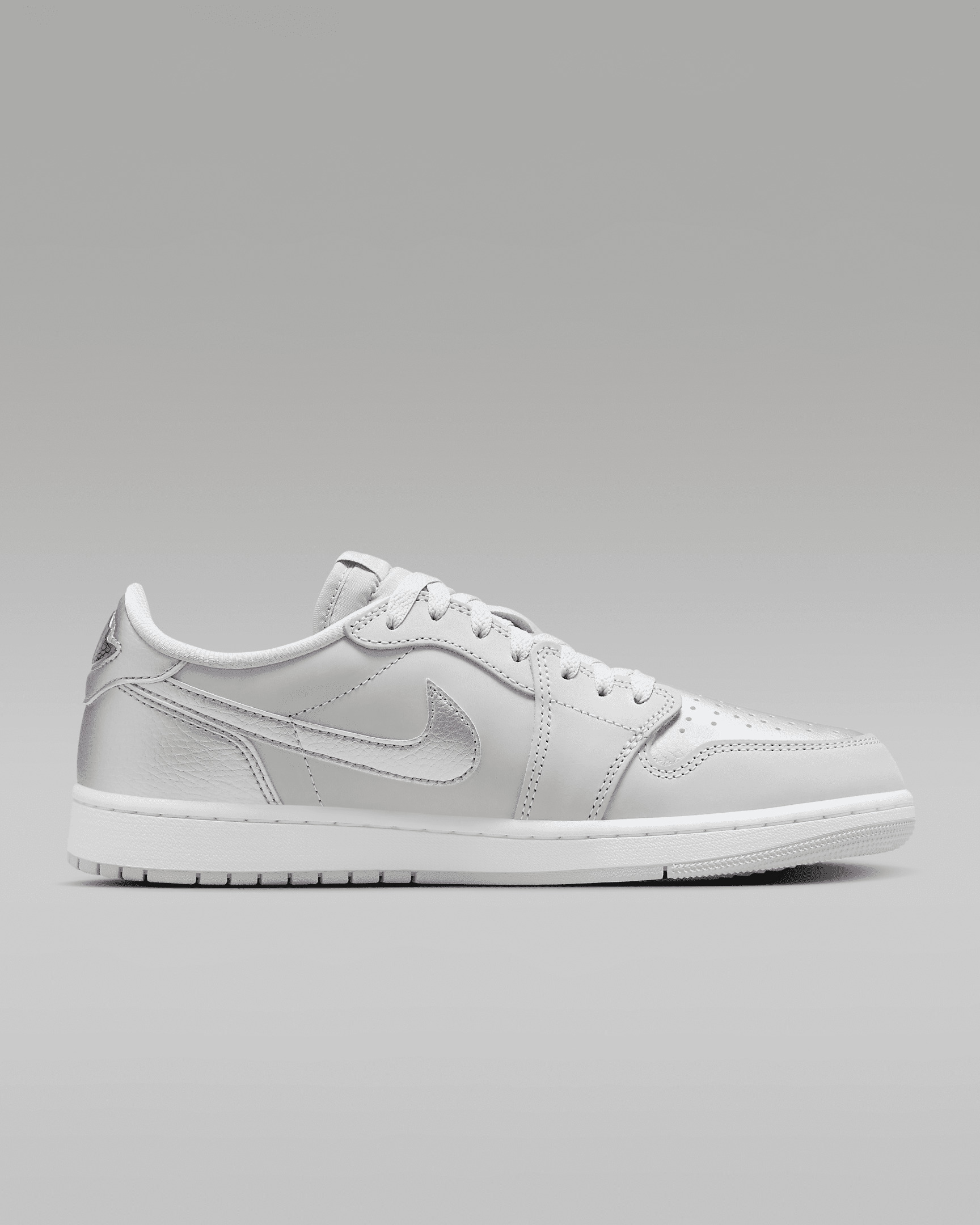 Men's Air Jordan 1 Low OG "Silver" Shoes - 3