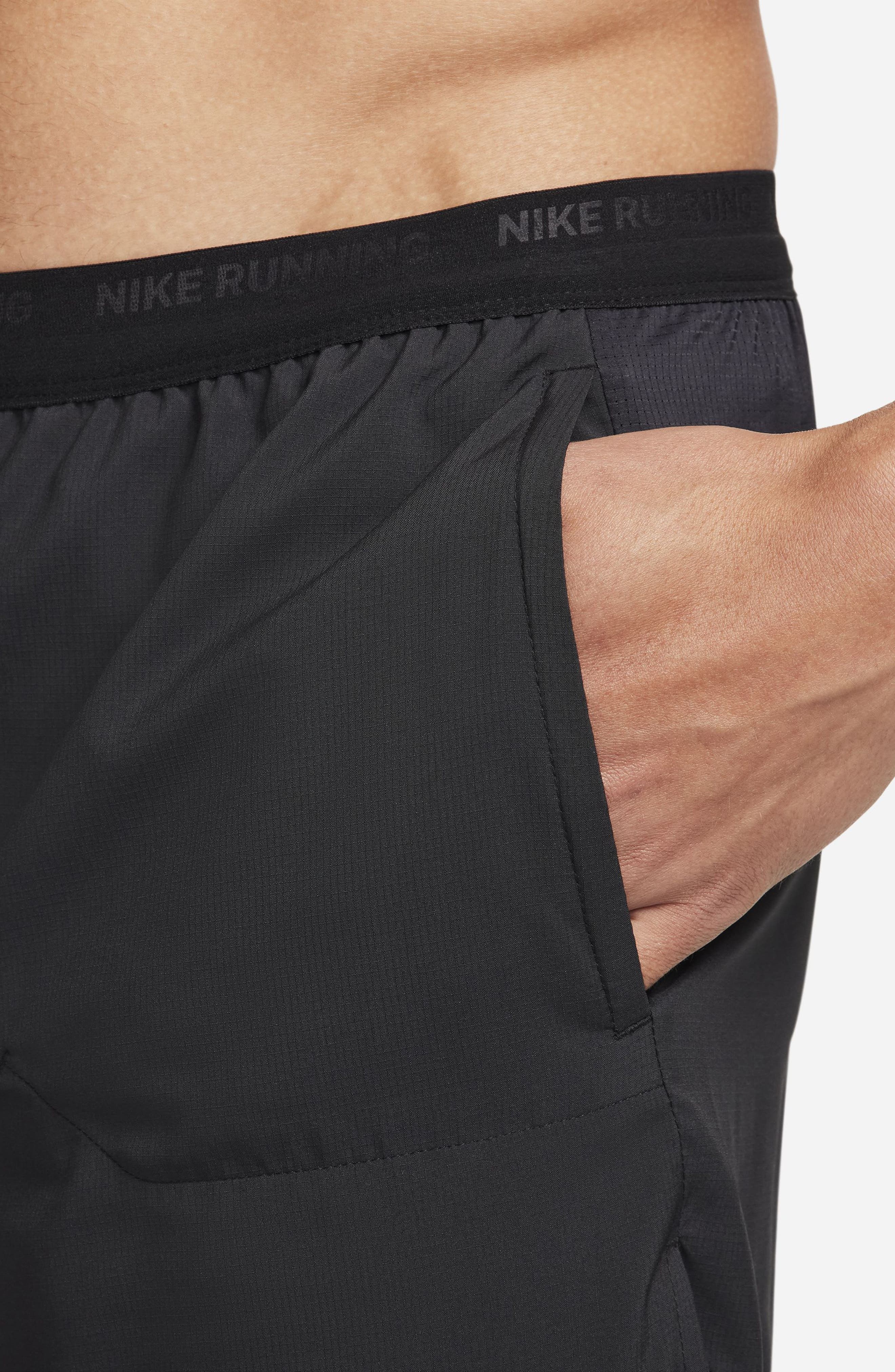 Nike Dri-FIT Stride 2-in-1 Running Shorts in Black/Black/Black at Nordstrom - 5