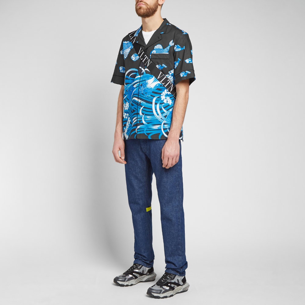 Valentino Fishrain Print Vacation Shirt - 6