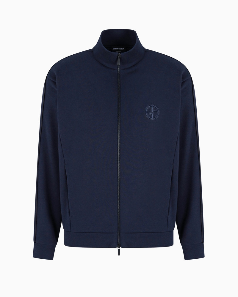 COTTON AND CASHMERE ZIP-UP SWEATSHIRT 1
