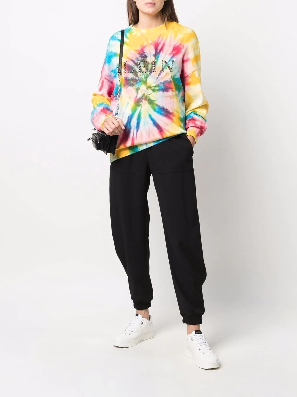 tie-dye print cotton-blend sweatshirt - 2