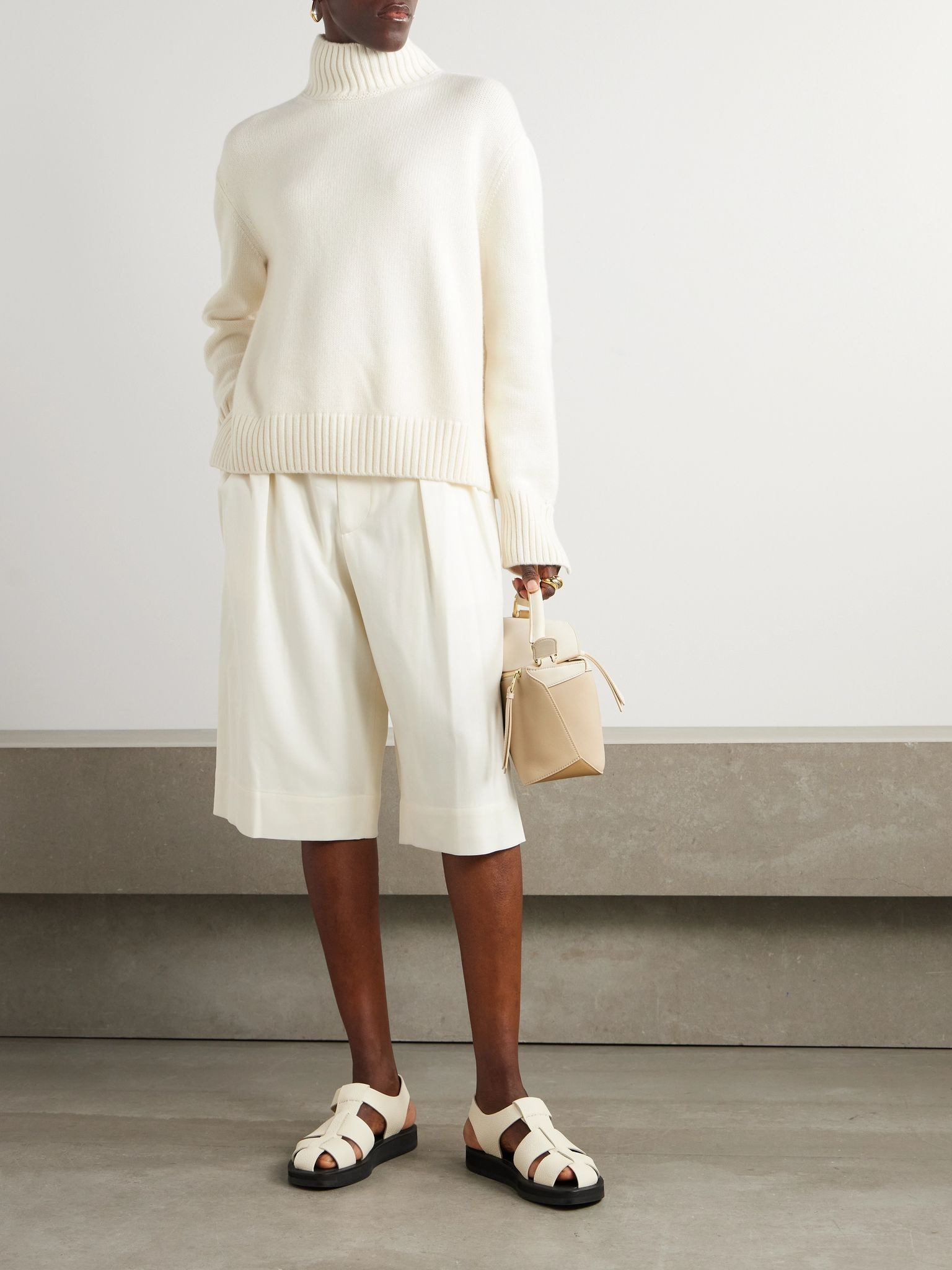 Parksville cashmere turtleneck sweater Cream - 2