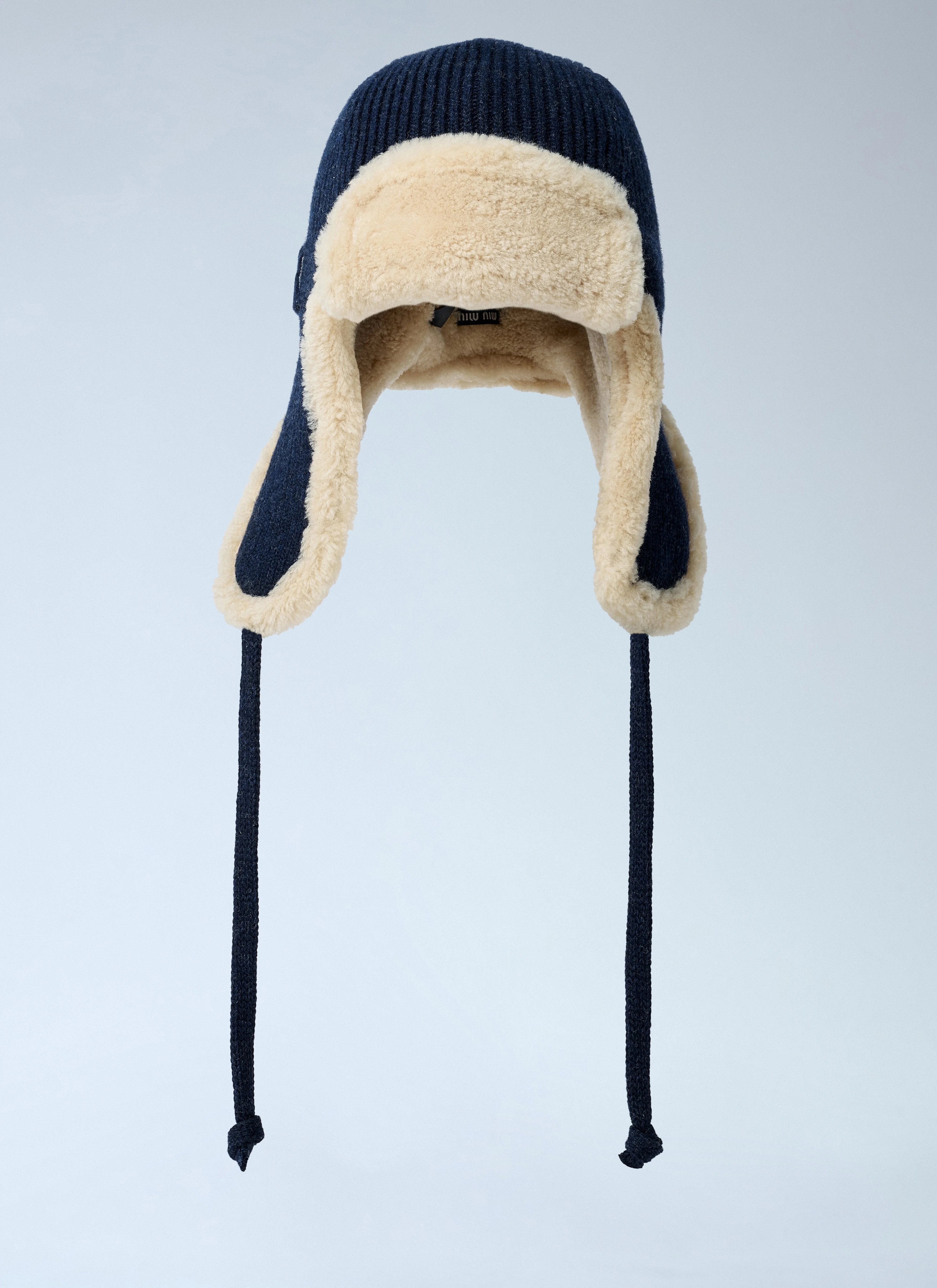 Miu Miu Women Logo Motif Trapper Hat - 1