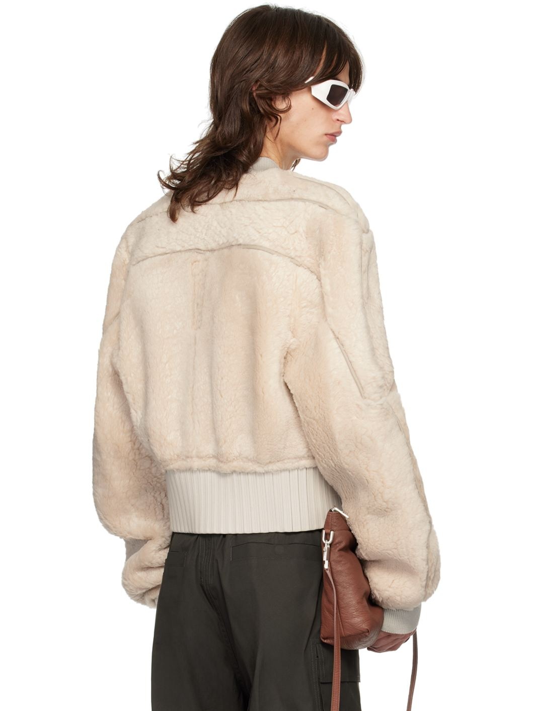 Off-White Porterville Girdered Reversible Shearling Bomber Jacket - 3
