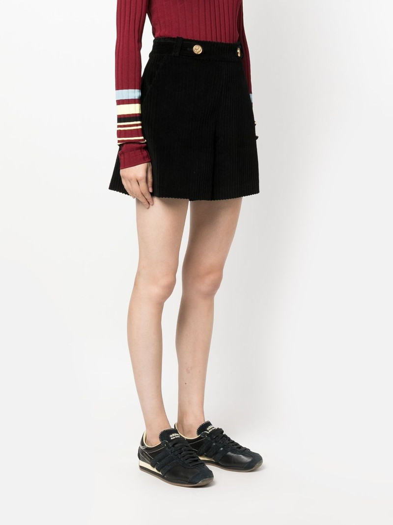 high-waisted corduroy 면 반바지 3