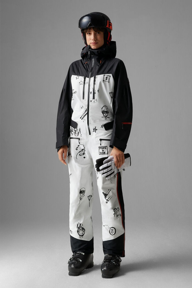 Fioma Ski overalls in Black/White 2